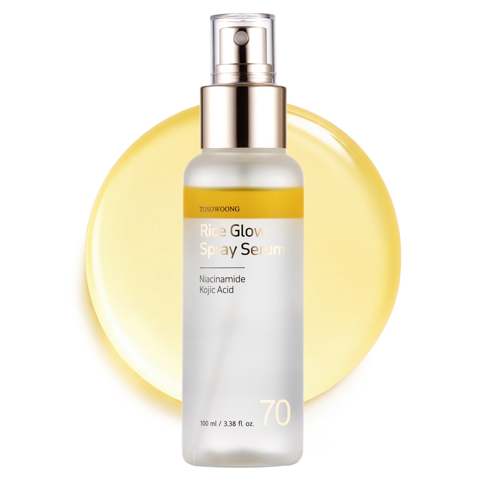 TOSOWOONG Real Rice Glow Serum with 80% Rice Bran Water and Niacinamide for Dark Spots, Uneven Skin Tone, Dull Skin, Radiant Glow, and Daily K-Beauty Skincare for All Skin Types, 33ml / 1.11 fl. oz.