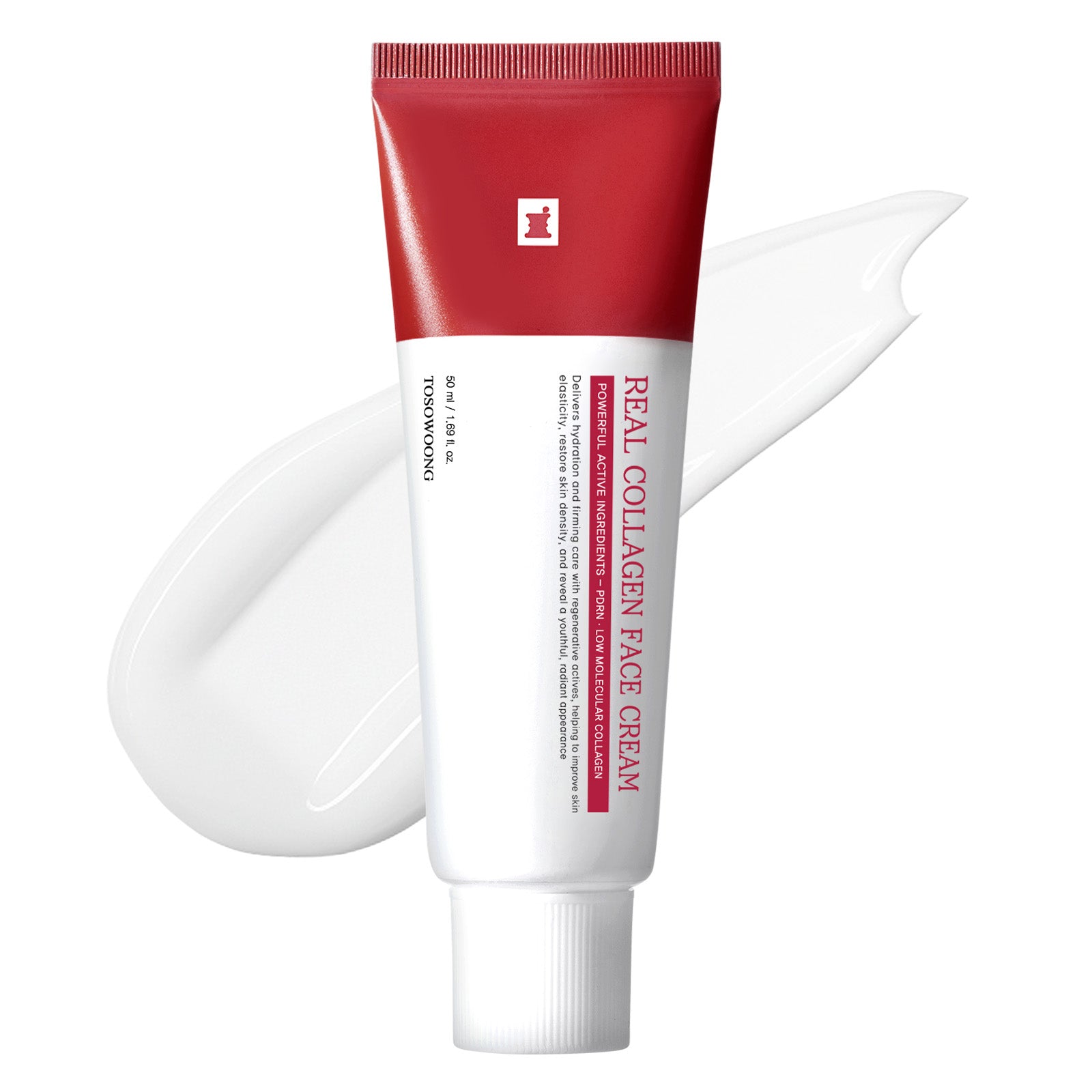 TOSOWOONG Real Collagen Face Cream, Face & Neck Collagen Face Moisturizer, Tightening, Firming, Lifting & Glow Boosting Cream with Collagen & Hyaluronic Acid, Korean Skincare, 50ml / 1.69 fl. oz.