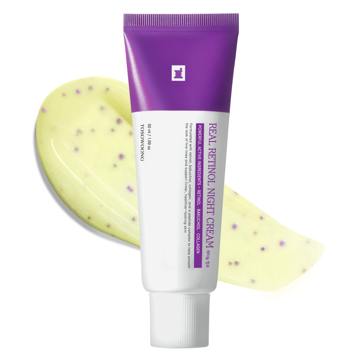 TOSOWOONG Real Retinol 0.1% Night Cream, Anti-Aging Face Moisturizer w ...