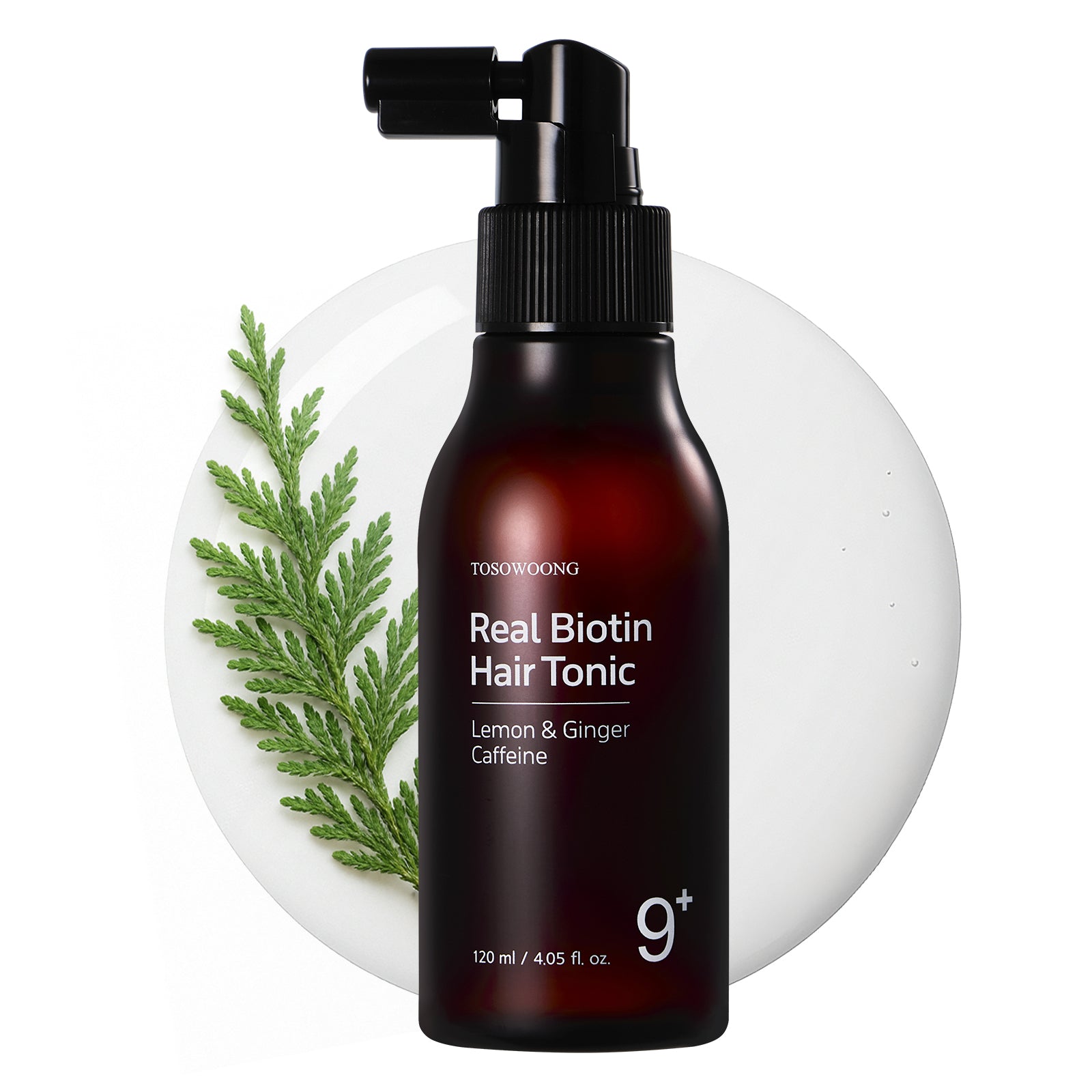 TOSOWOONG Real Biotin Hair Tonic for Men & Women, Hair Loss & Thinning, Hair Growth, Scalp Treatment Spray, Instant Cooling, Nourishing, Caffeine, Rosemary Oil, Tea Tree, K-Beauty 120ml / 4.05 fl.oz.