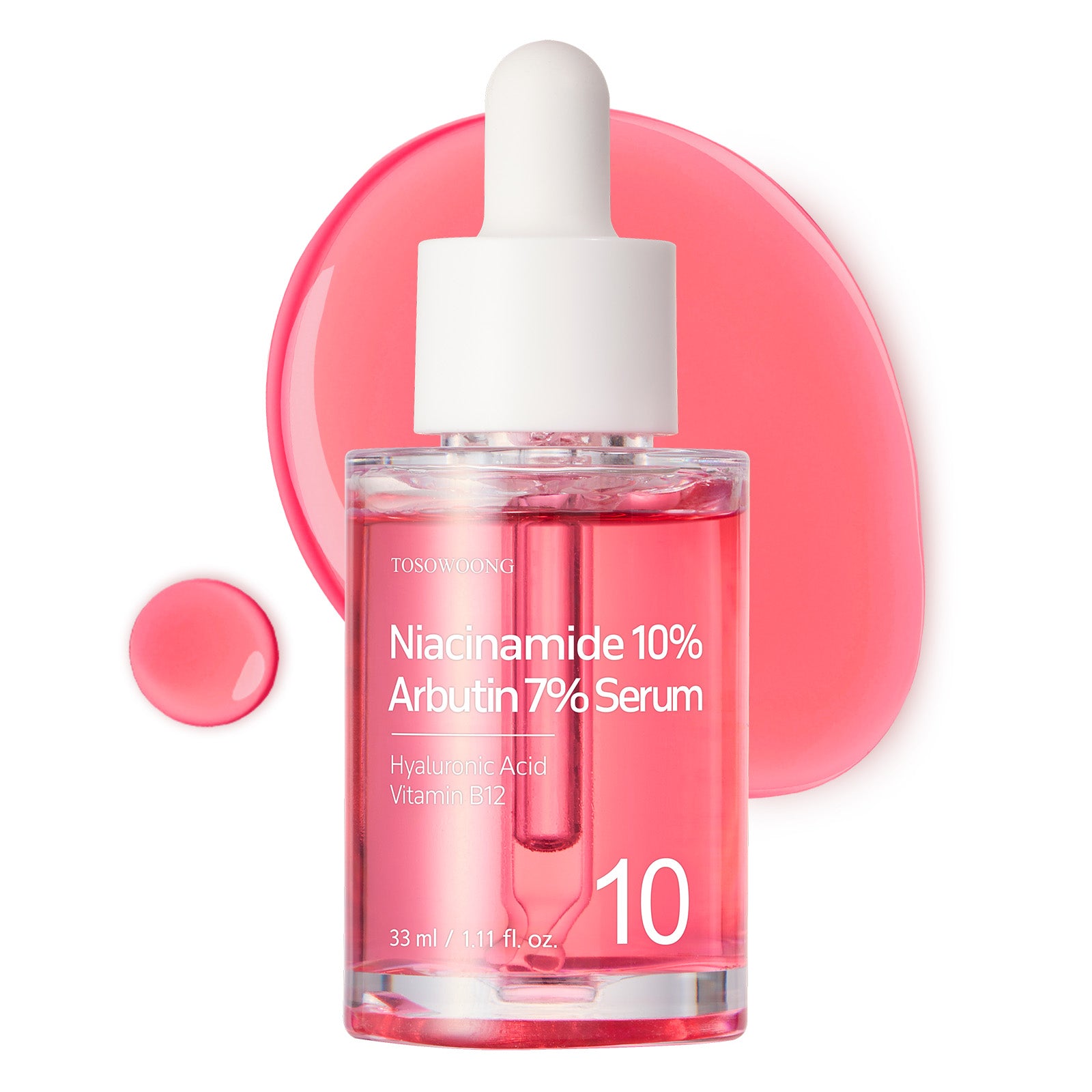 TOSOWOONG Niacinamide 10% Arbutin 7% Serum, Hyperpigmentation, Dark Spot Remover, Discoloration Correcting for Uneven Skin Tone, Glass Skin, All Skin Types, Korean Skincare, 33ml / 1.11 fl. oz.